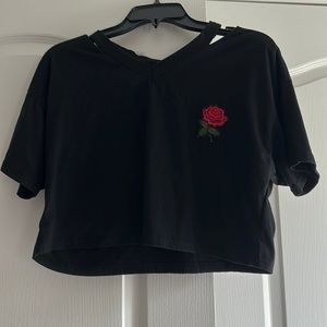 Black crop top